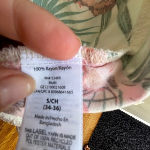 Men's Tropical Print Button Down Short Sleeve Shirt Hawaiian Resort Vacation - Picture 10 of 11